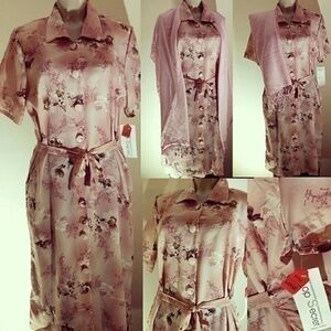 Vintage Top Secret Pink Blossom Dress/Duster(10)